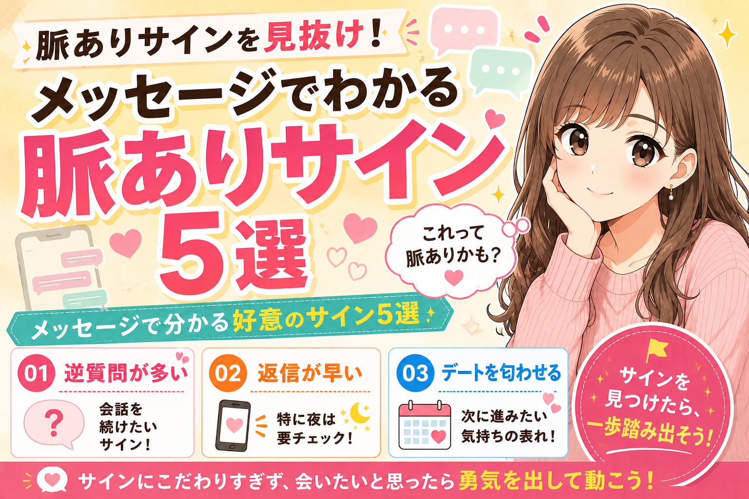 マッチングアプリで脈ありサインを見抜く方法【メッセージ編】